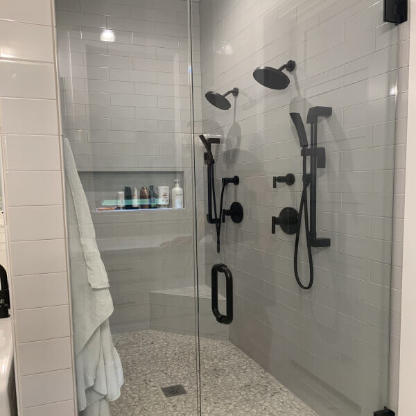 Black Double Shower